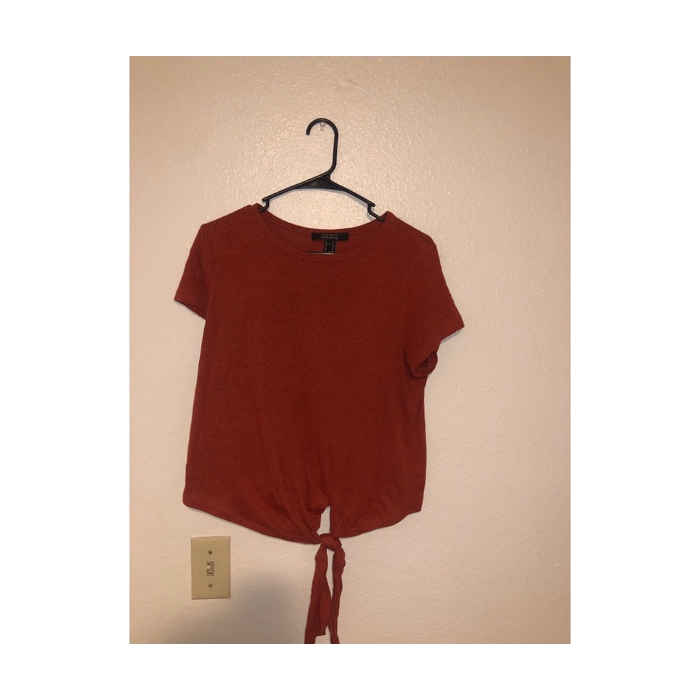 Orange tie front tshirt from Forever 21